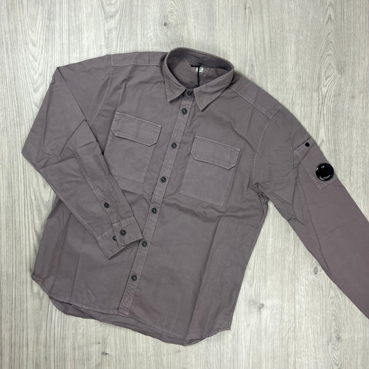 CP Company Button Overshirt - Dove Castmark