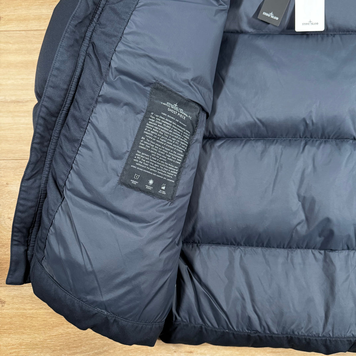 Stone Island Down-TC Ghost Jacket in Navy Castmark