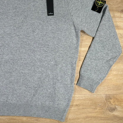 Stone Island Lambswool Crewneck Sweatshirt in Grey Castmark