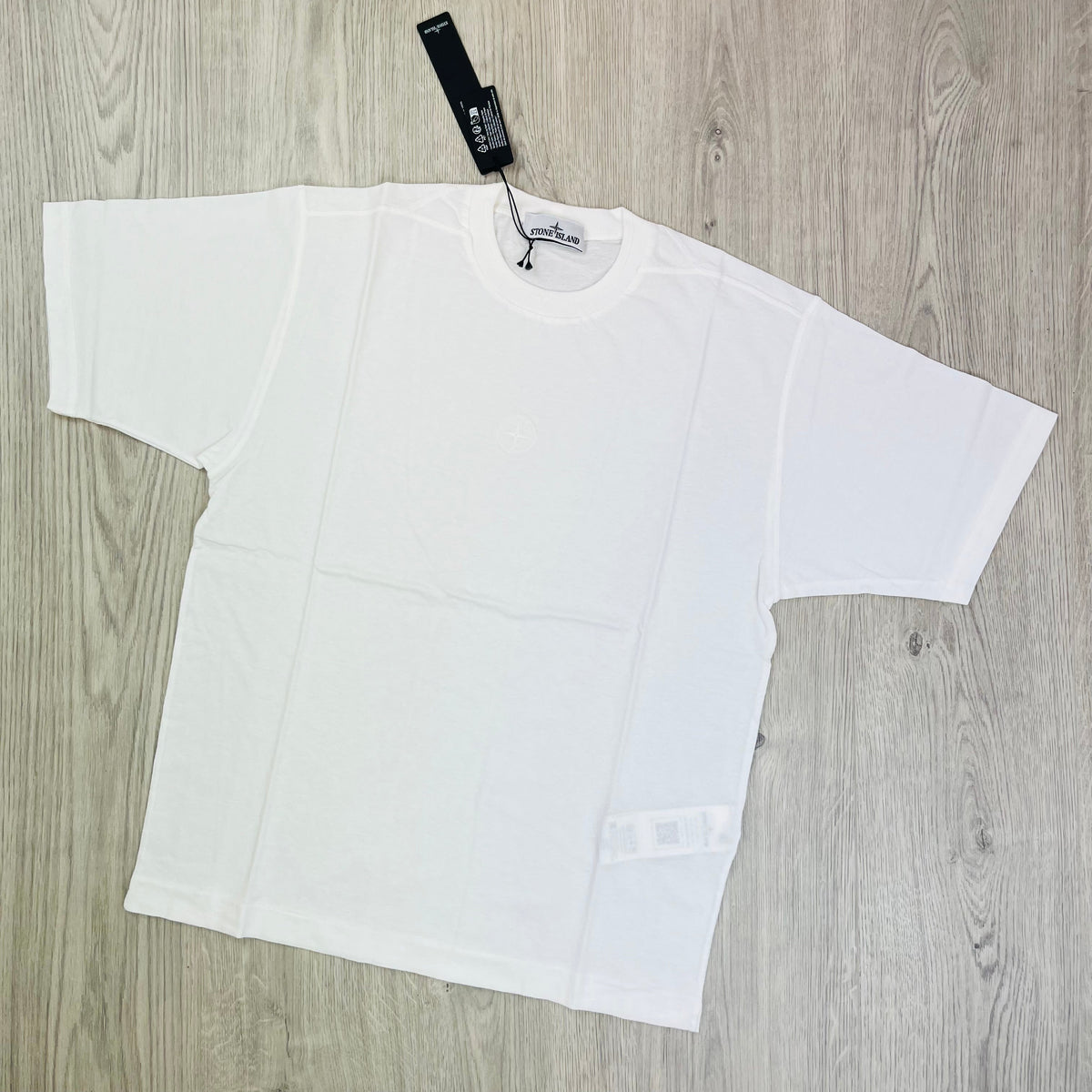 Stone Island Embroidered T-Shirt - White Castmark