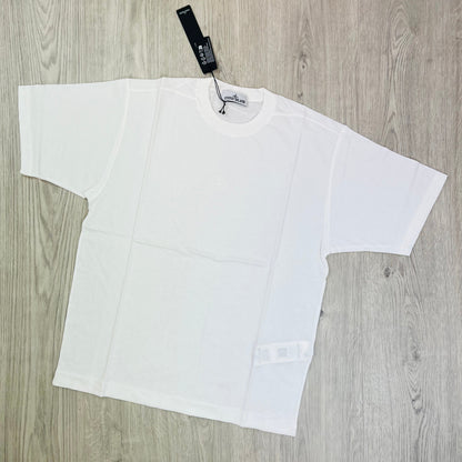 Stone Island Embroidered T-Shirt - White Castmark