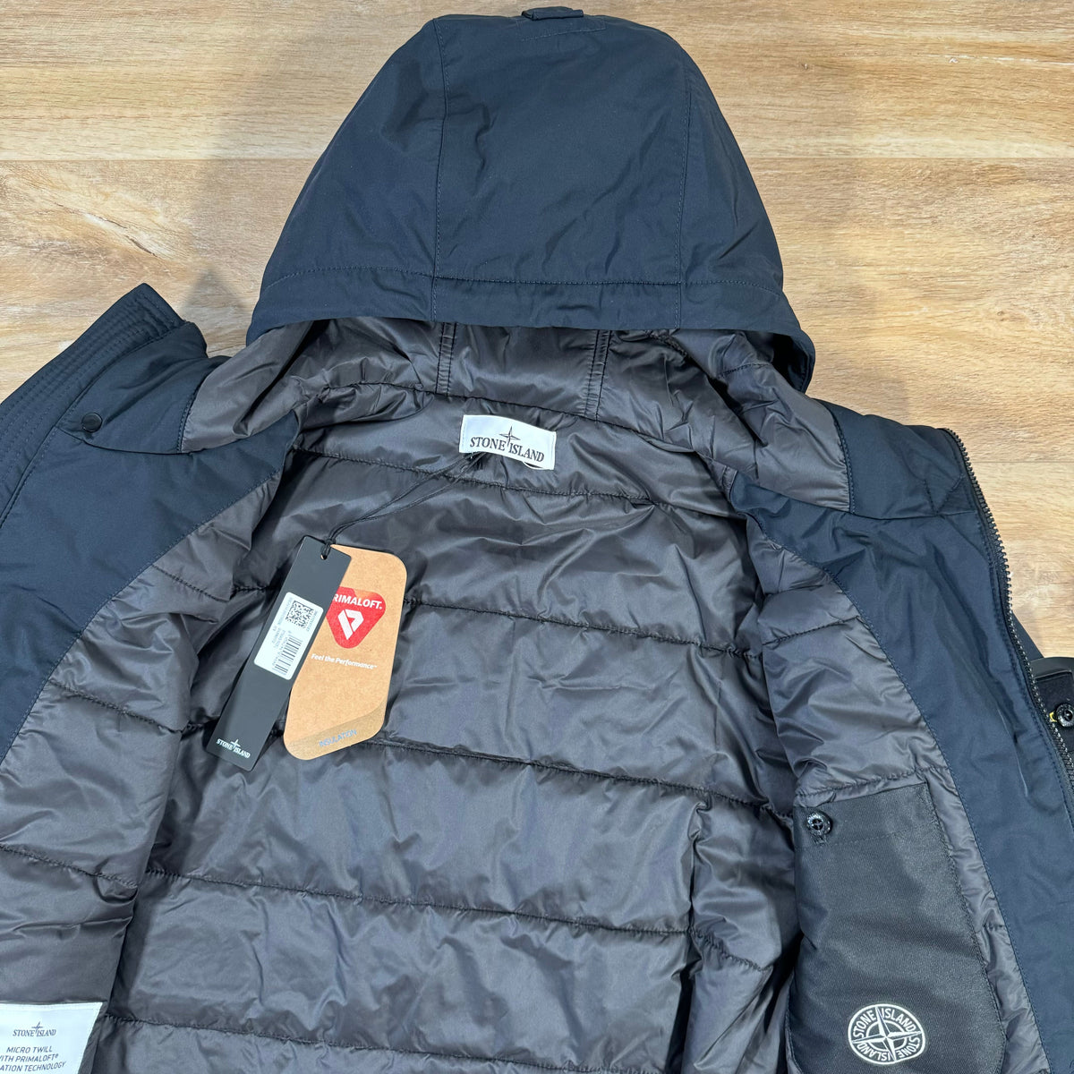 Stone Island Polyester Micro Twill Jacket in Navy Castmark