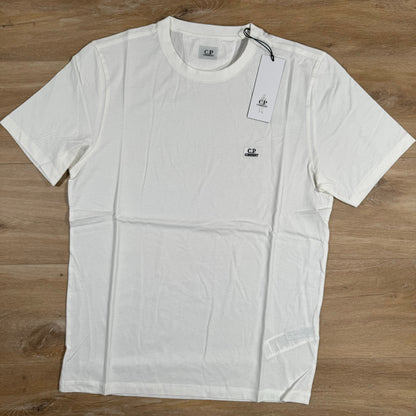 CP Company Logo Patch T-Shirt in Gauze White Castmark