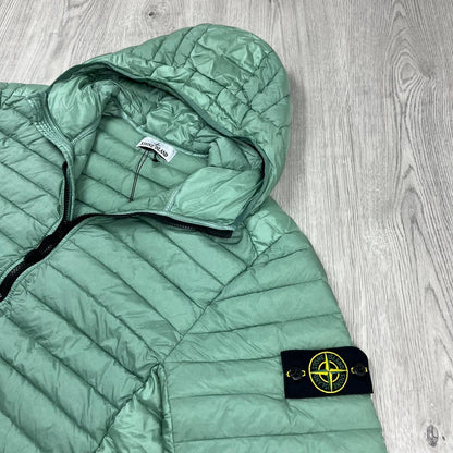 Stone Island Woven Down Jacket - Sage Green Castmark