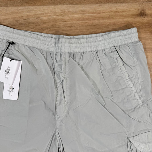 CP Company Chrome-R Cargo Shorts in Blue Fox - Grey Castmark