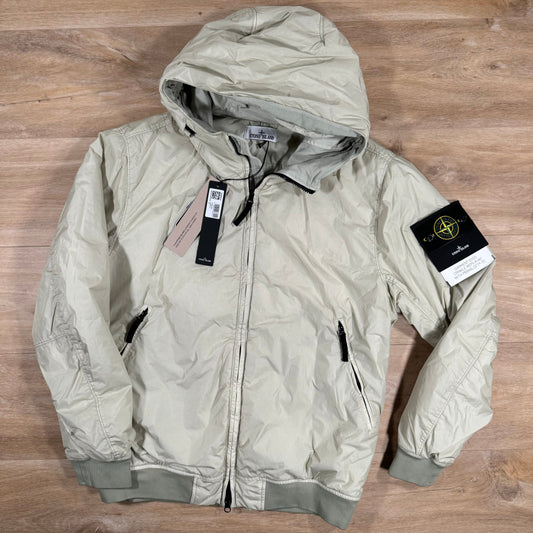 Stone Island Crinkle Reps R-NY Primaloft T-C Jacket in Plaster Castmark