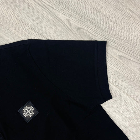 Stone Island Patch Polo Shirt - Black Castmark