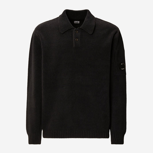 C.P. Company Cotton Chenille Polo Sweater