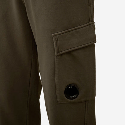 C.P. Company Brushed and Emerized Diagonal Fleece Cargo Lens Sweatpants