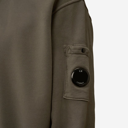 C.P. Company Brushed And Emerized Diagonal Fleece Half Zip Sweatshirt
