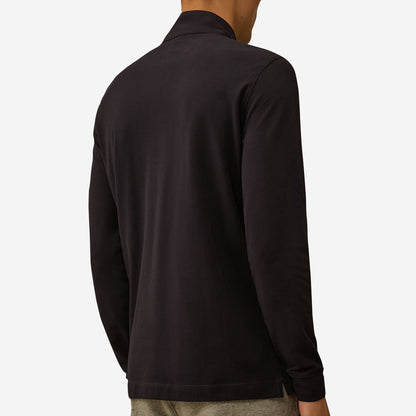 C.P. Company Stretch Piquet Half Zip Long Sleeve Polo