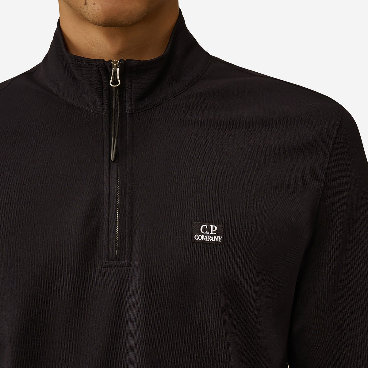 C.P. Company Stretch Piquet Half Zip Long Sleeve Polo