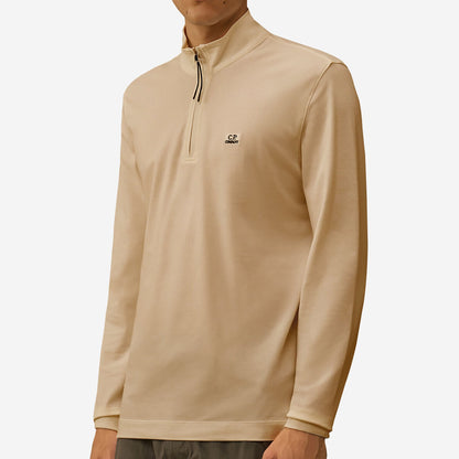 C.P. Company Stretch Piquet Half Zip Long Sleeve Polo