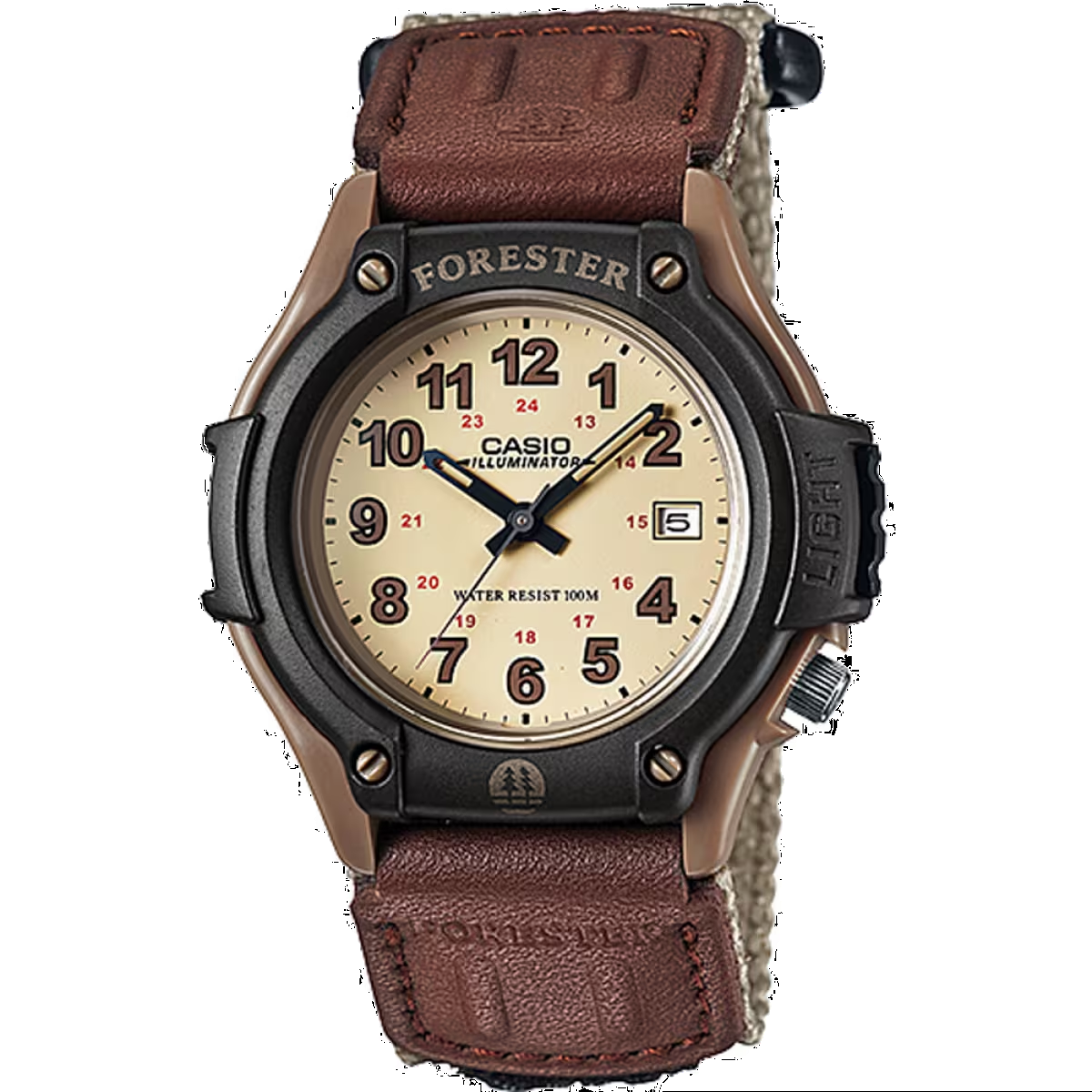 CASIO forester Series Forest Retro Fashion Stylish Classic Pointers Series Waterproof Quartz Watch Brown Analog FT500WC-5BV