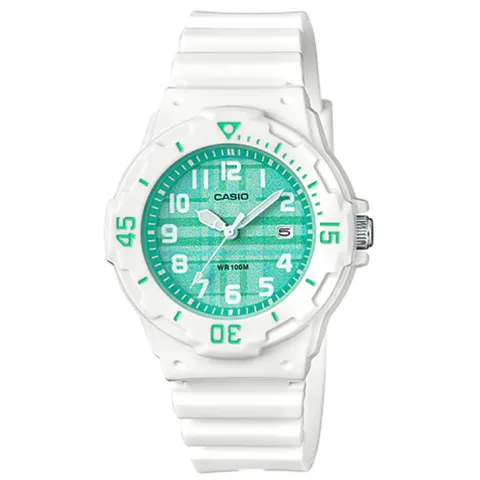 CASIO ue Resin Band Waterproof Green Peppermint Green Analog LRW-200H-3C