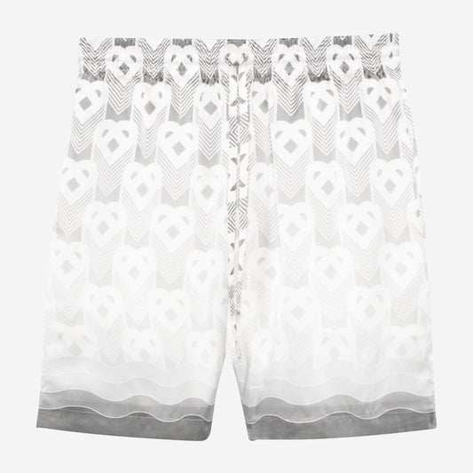 Casablanca Gradient Heart Monogram Silk Short