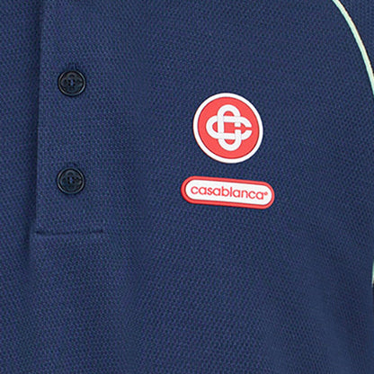 Casablanca Chenille Collar Polo Shirt