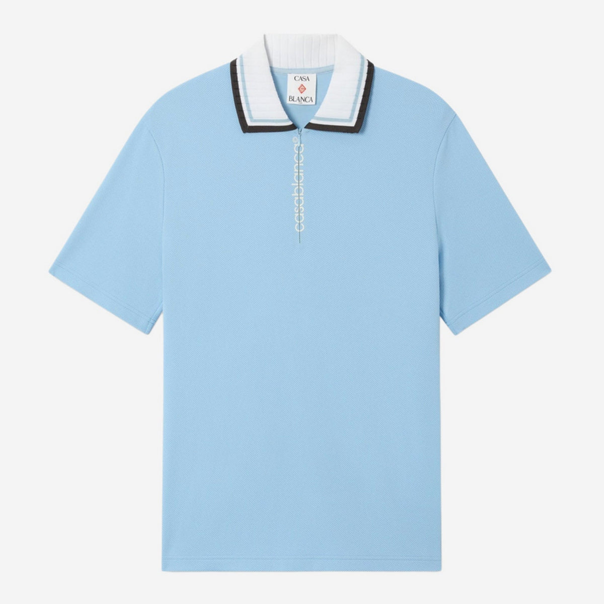 Casablanca Pique Quarter Zip Polo