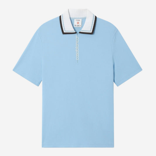 Casablanca Pique Quarter Zip Polo