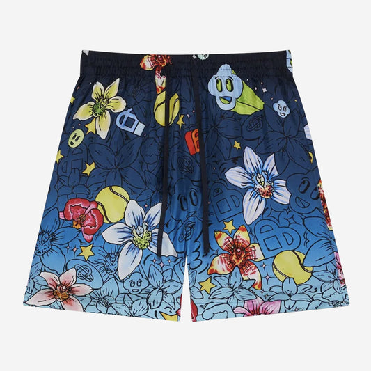 Casablanca Collage D'Icones Graphiques Silk Shorts