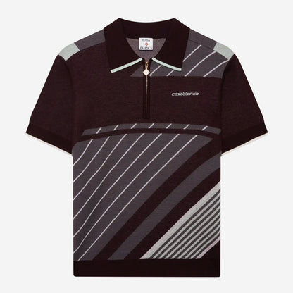 Casablanca Merino Diagonal Tennis Polo