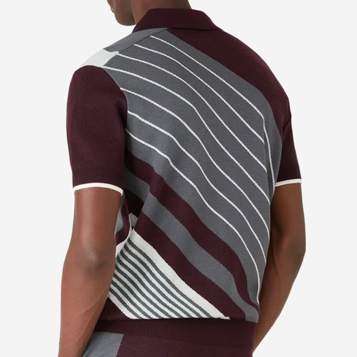 Casablanca Merino Diagonal Tennis Polo