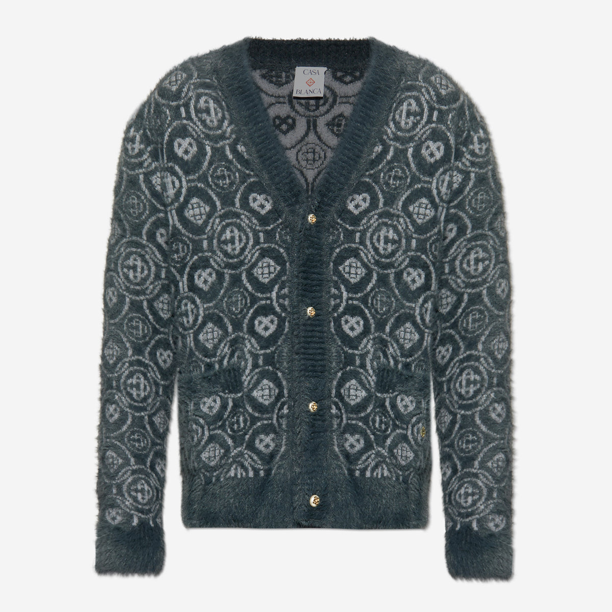 Casablanca Fluffy Monogram Cardigan