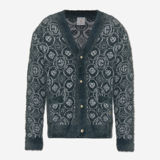 Casablanca Fluffy Monogram Cardigan