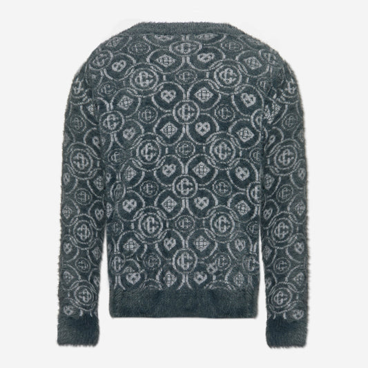 Casablanca Fluffy Monogram Cardigan