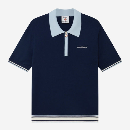 Casablanca Merino Knit Tennis Polo Shirt