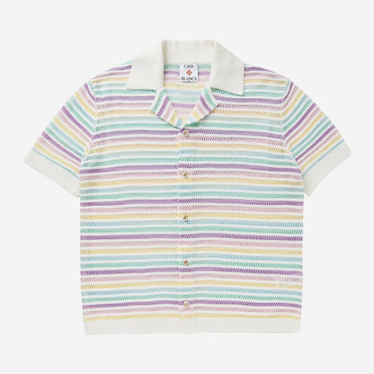 Casablanca Flower Short Sleeve Crochey Shirt