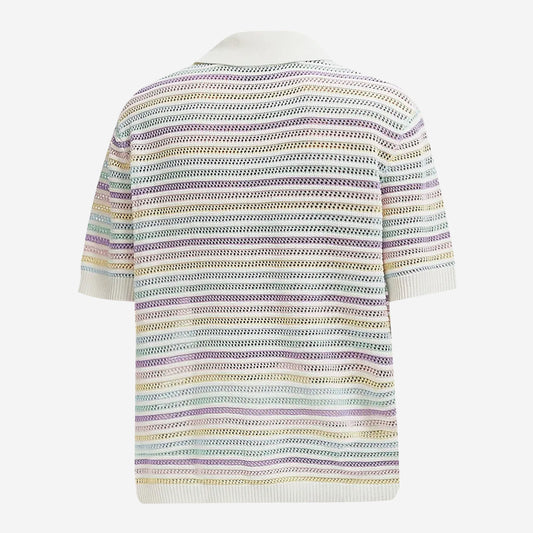 Casablanca Flower Short Sleeve Crochey Shirt