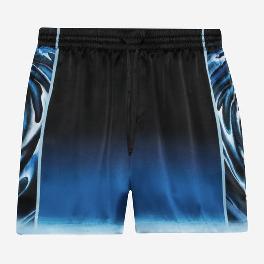 Casablanca Ripple Logo Silk Shorts