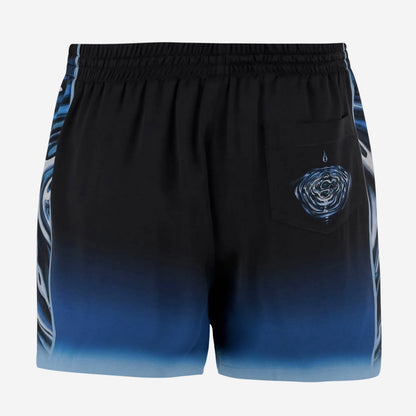 Casablanca Ripple Logo Silk Shorts