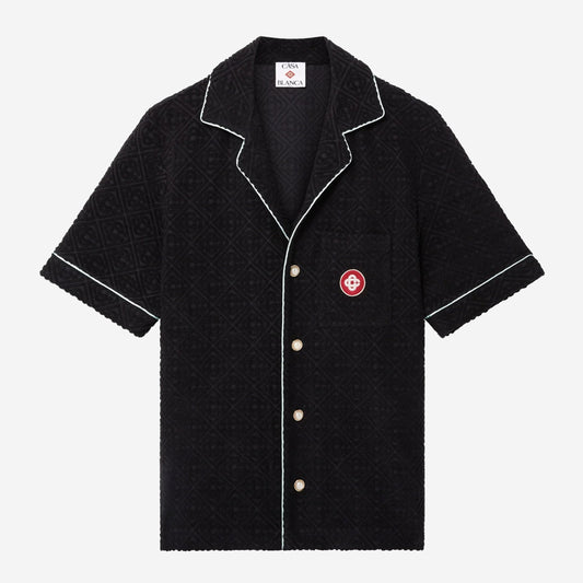 Casablanca Monogram Jacquard Towelling Short Sleeve Shirt