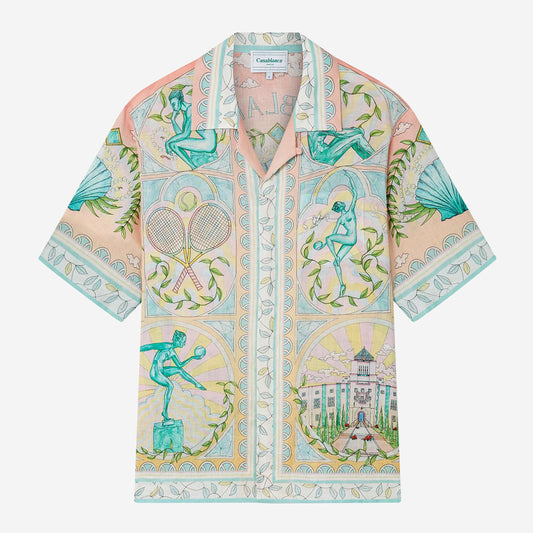 Casablanca Vase Linen Short Sleeve Shirt