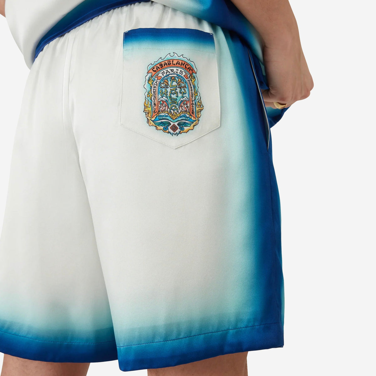 Casablanca Silk Casa Way Skate Shorts