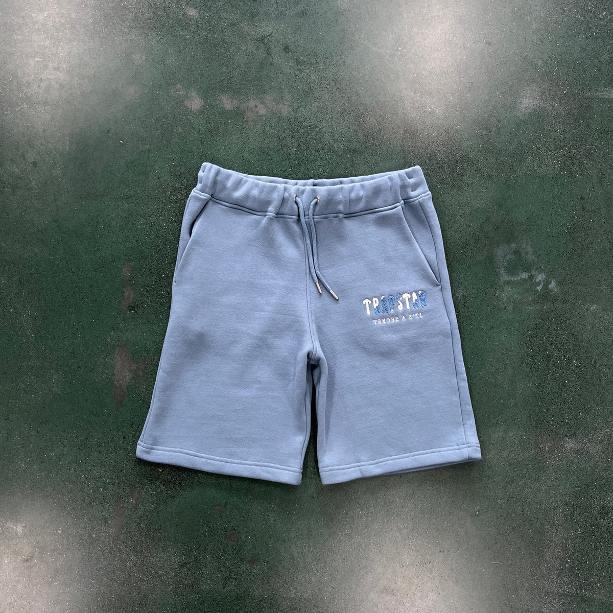 Trapstar Chenille Decoded Short Set - Citadel/White