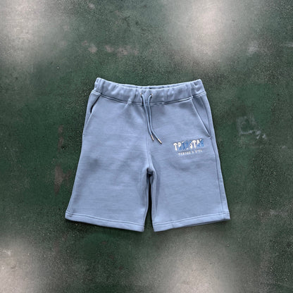 Trapstar Chenille Decoded Short Set - Citadel/White