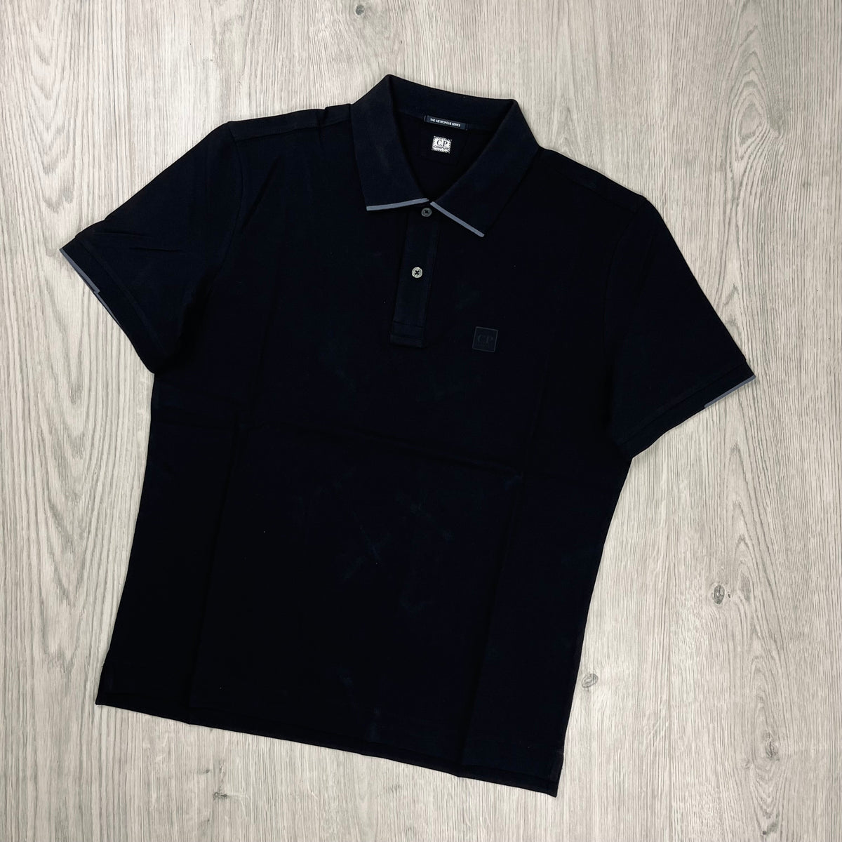 CP Company Metropolis Polo Shirt - Black Castmark