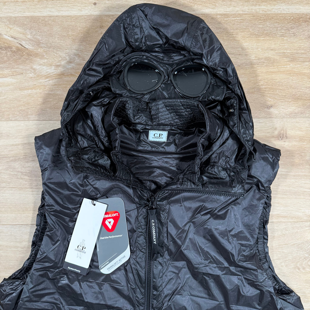 CP Company Nada Shell Goggle Vest in Black Castmark