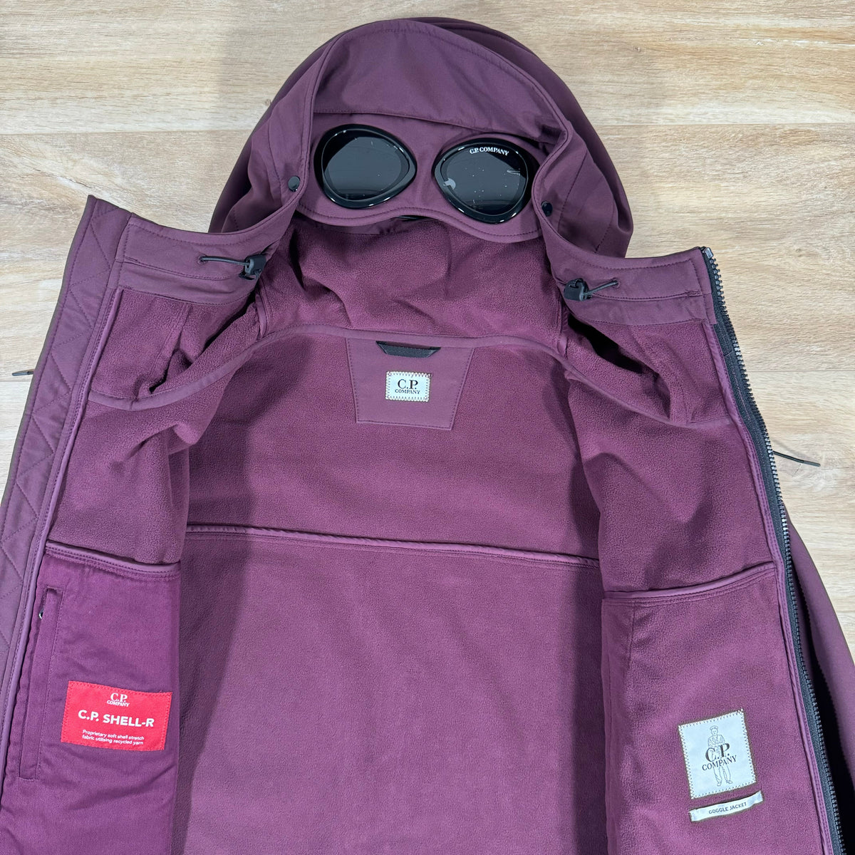 CP Company Shell-R Goggle Jacket in Potent Purple Castmark