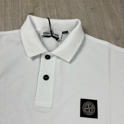 Stone Island Patch Polo Shirt - White Castmark