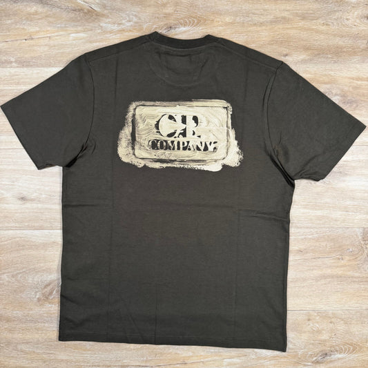 CP Company Graphic Logo T-Shirt in Ivy Green Castmark