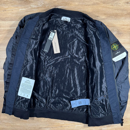 Stone Island Crinkle Reps R-NY Bomber Jacket in Navy Castmark