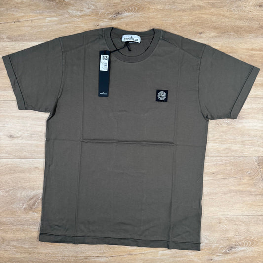 Stone Island Patch Logo T-Shirt in Military Green Castmark