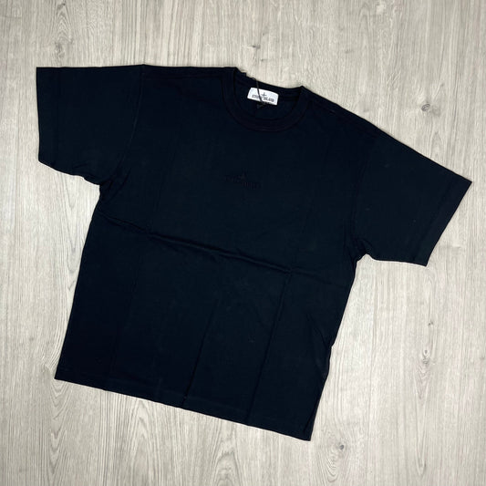 Stone Island Embroidered T-Shirt - Black Castmark