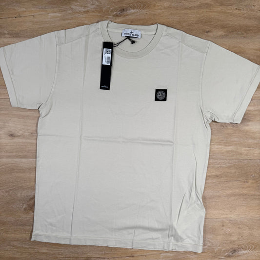 Stone Island Patch Logo T-Shirt in Sand Castmark