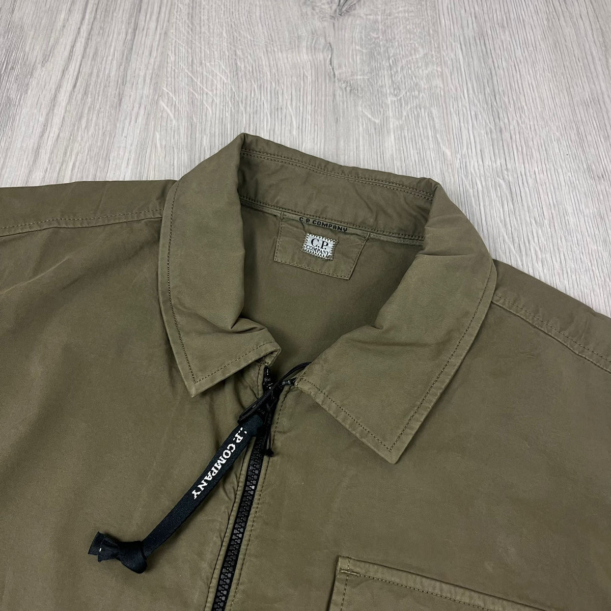 CP Company Zip Overshirt - Ivy Green Castmark