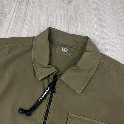 CP Company Zip Overshirt - Ivy Green Castmark